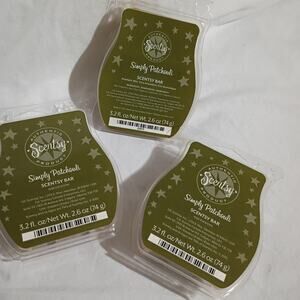 Scentsy Bar SIMPLY PATCHOULI  3.2 oz Authentic(Set of 3) scented wax